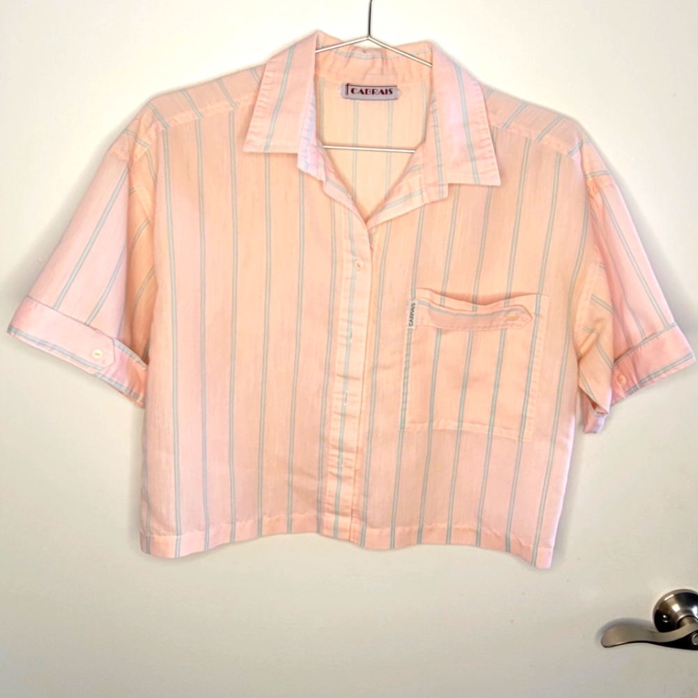 Pink cropped blouse